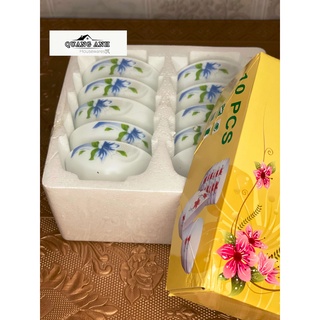 Chén men ngọc hộp xốp bộ 10 cái