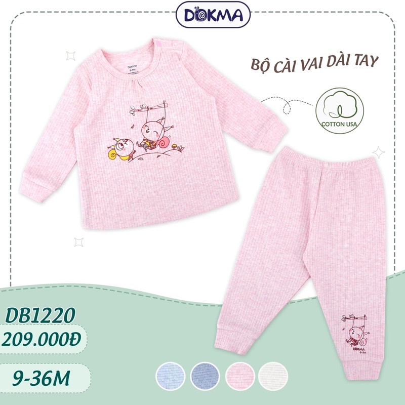 Bộ dài tay dokma db1222 9-36m