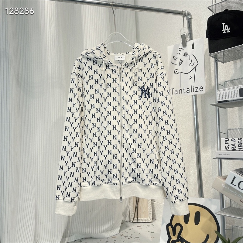 MLB Áo Khoác Cotton NY Dáng Rộng Phong Cách Retro Hàn Quốc Thời Trang Mùa Xuân 2022