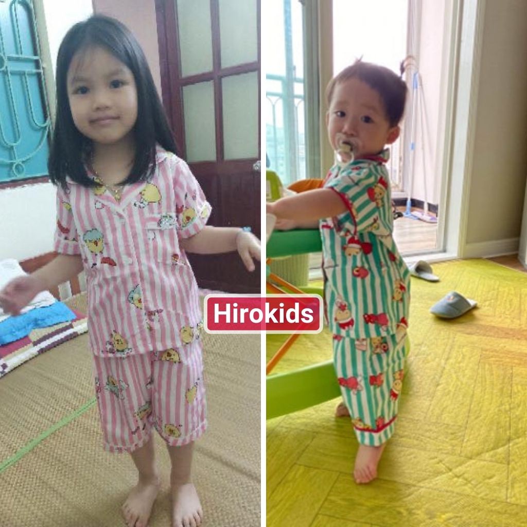Bộ Pijama Kate Thái tay ngắn quần lửng cho bé gái (12~28kg) - Hirokids