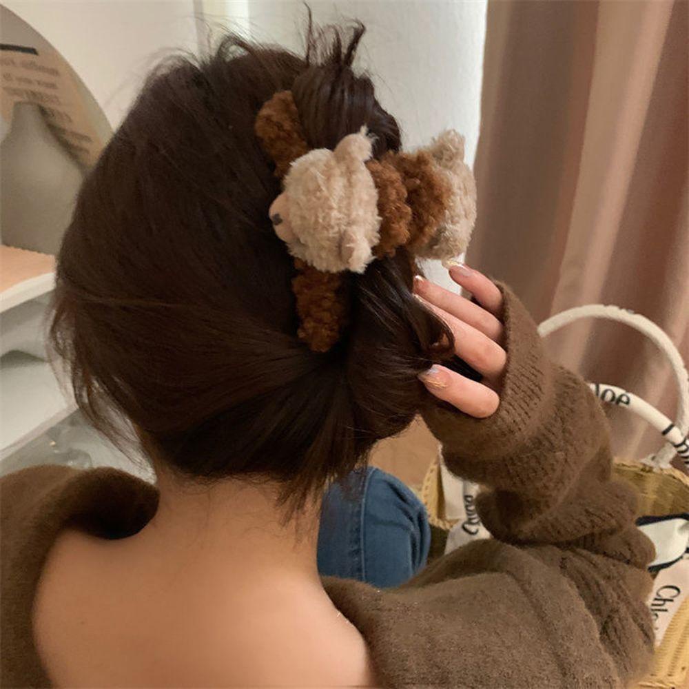 Kẹp Tóc Hình Móng Vuốt Gấu / Cá Mập Nhồi Bông Phong Cách Hàn Quốc Thời Trang Dành Cho Bạn Nữ VANES1