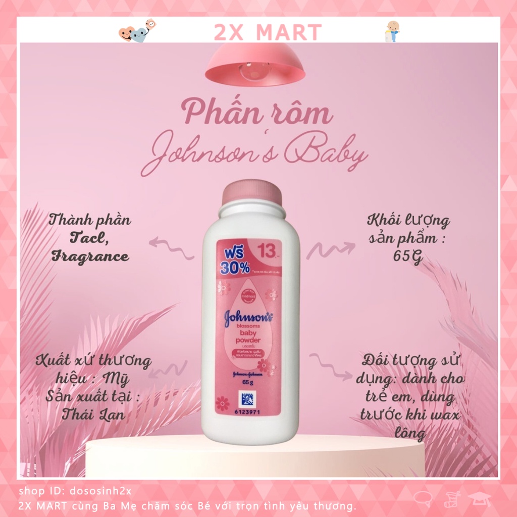 Phấn rôm phấn thơm cho bé Johnson Baby nội địa Thái Lan trẻ em 2x mart