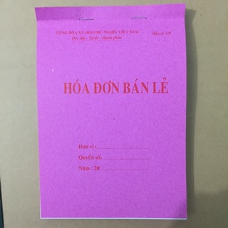 10 quyển hoá đơn bán lẻ 50 tờ/q