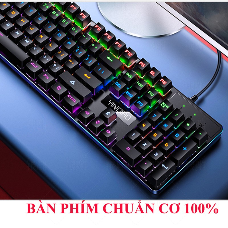 Bàn phím cơ YINOIAO ZK3 Blue Switch-Sản phẩm mới 2022 Led RGB đổi màu với 10 chế độ-Bảo hành 12 tháng