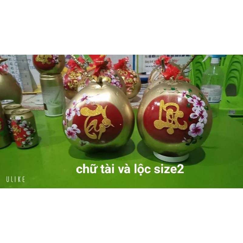 chữ thư pháp dán dưa,dừa,bưởi....(màu vàng)-{ lẻ,} bán theo bộ | BigBuy360 - bigbuy360.vn