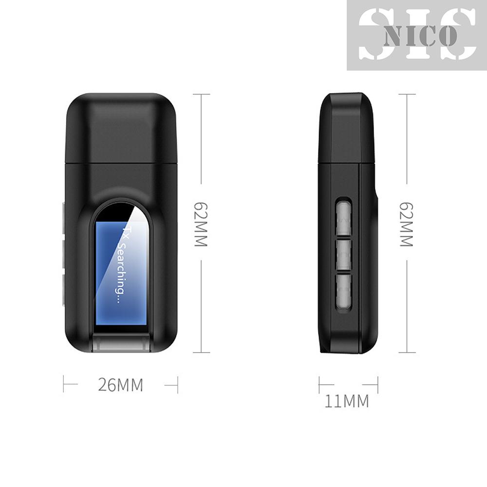 Thiết Bị Thu Phát Âm Thanh Không Dây T11 Bt 5.0 Màn Hình Lcd 3.5mm 3.5 Aux Usb Cho Xe Hơi | BigBuy360 - bigbuy360.vn