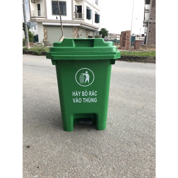 *GIẢM GIÁ SỐC*Thùng rác nhựa công cộng 60L, Thùng rác nhựa công nghiệp 60L, Thùng rác nhựa HDPE 60L có 4 bánh xe