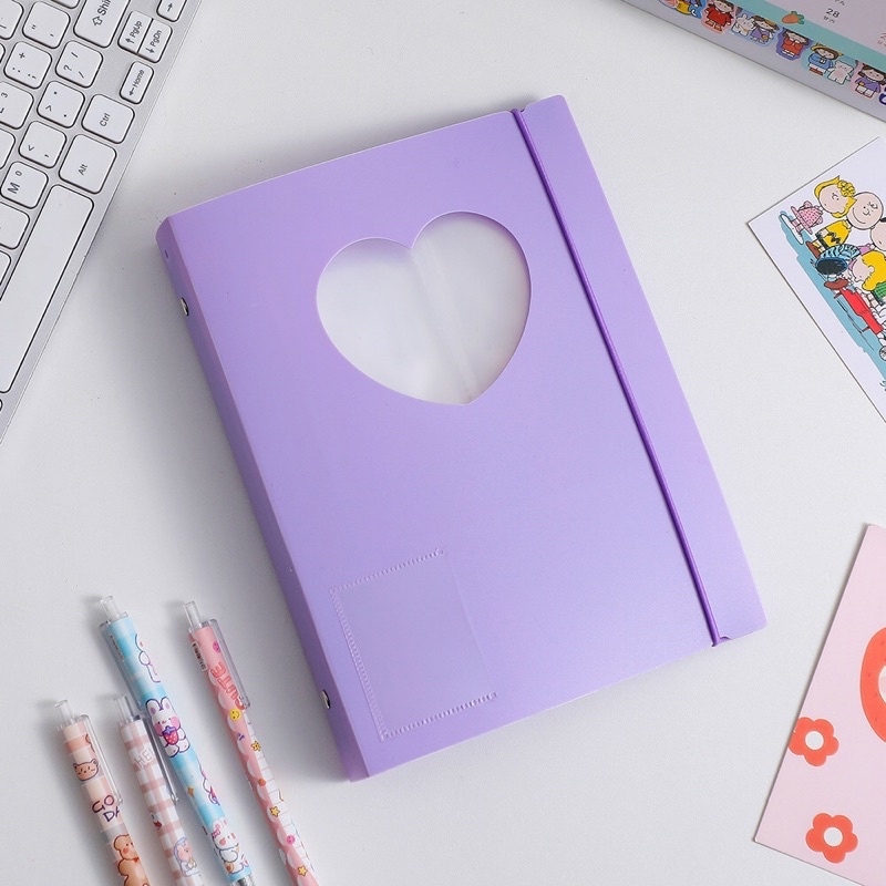 Binder bìa cứng A5 đựng ảnh 6 còng - collect kpop card
