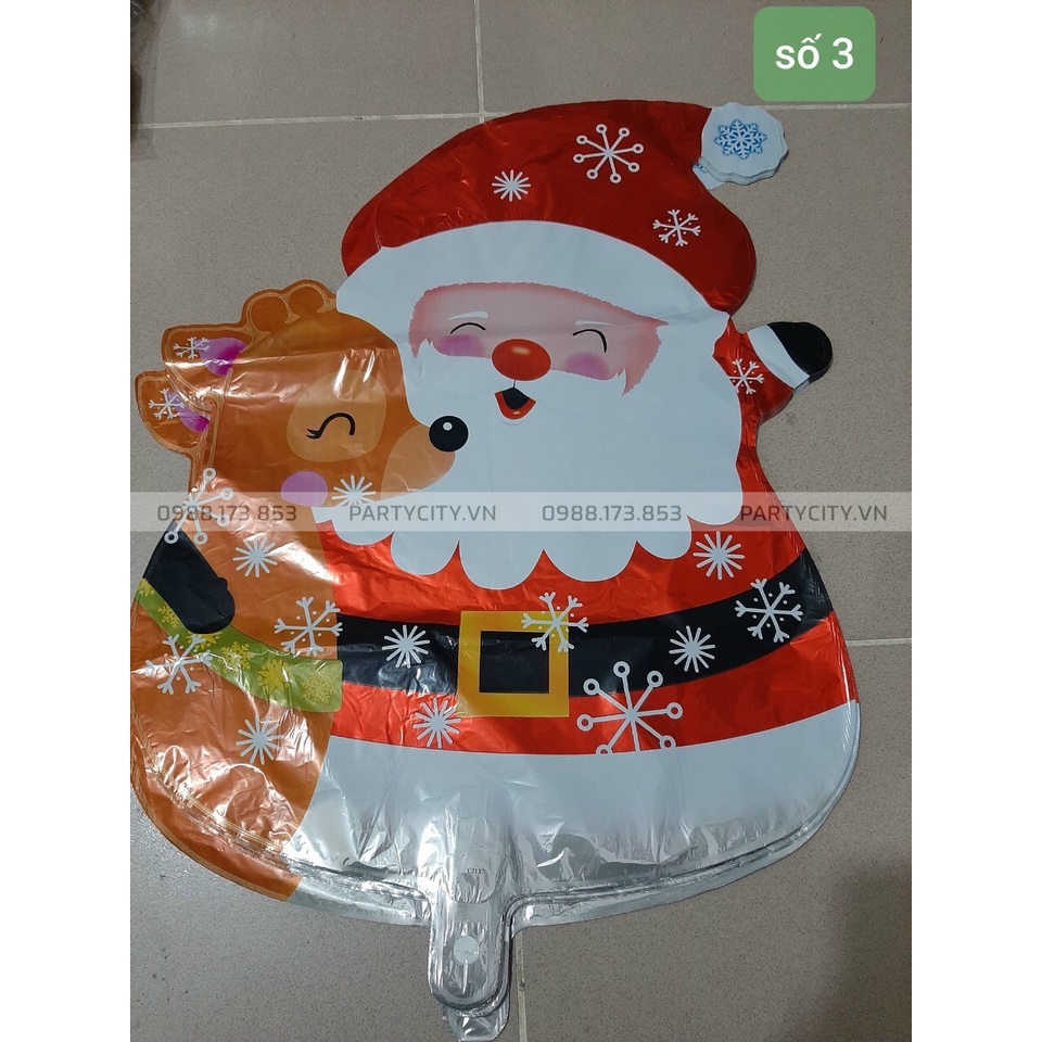 Bóng bay bằng màng nhôm hình ông già noel/tuần lộc/người tuyết trang trí cây thông noel mới