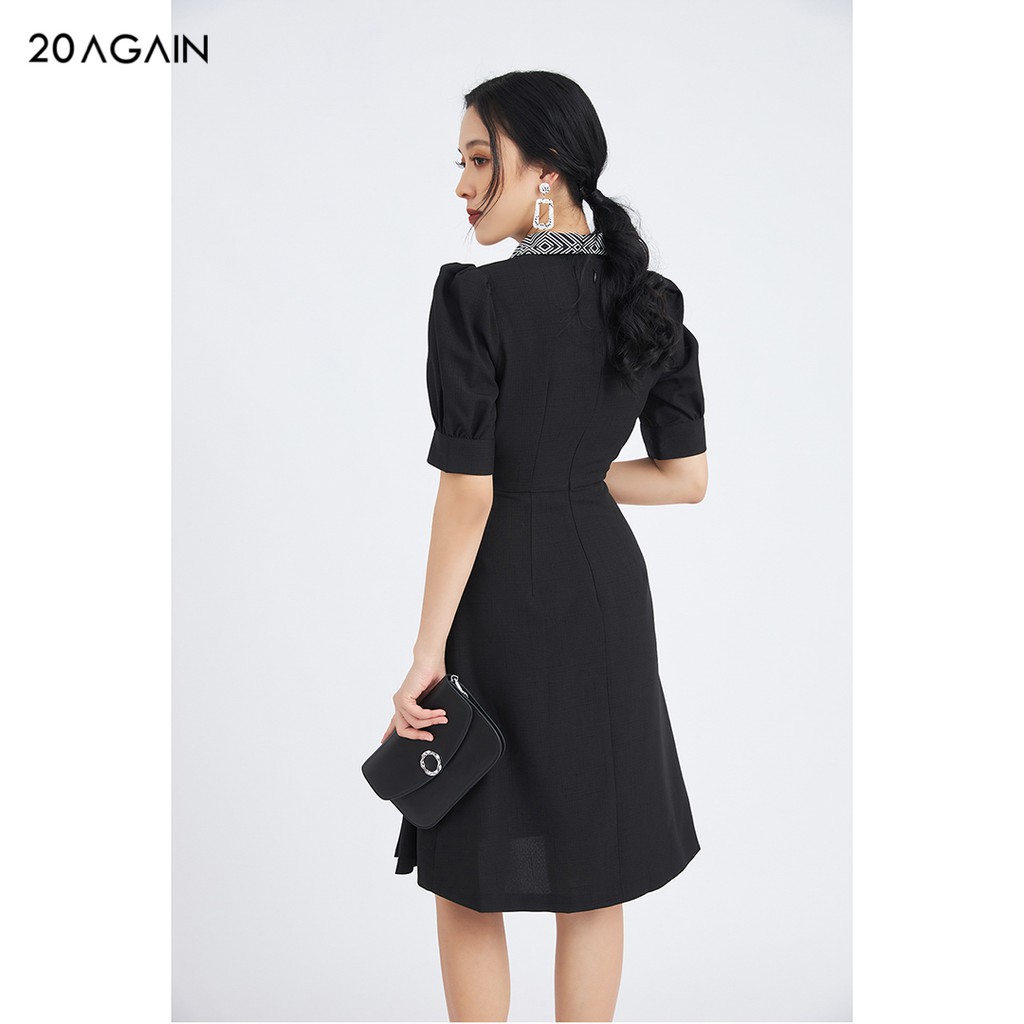 Đầm váy nữ công sở 20AGAIN đủ màu, đủ size, thiết kế dài tay phối cổ DEA1091 | BigBuy360 - bigbuy360.vn