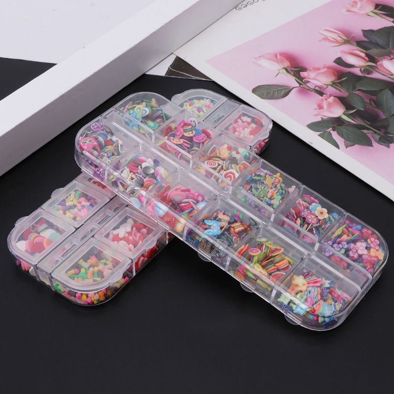 Bộ hạt dùng để trang trí cho đồ chơi Slime DIY vui nhộn đựng trong hộp