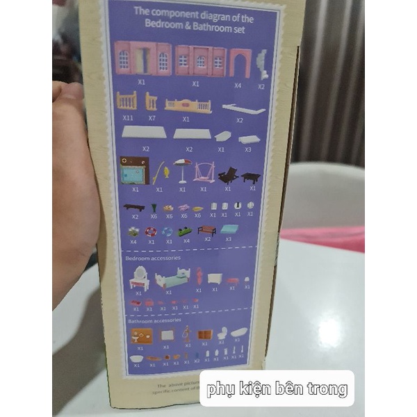 [Koala town] Nhà búp bê 2.5 tầng Koala- chủ đề biệt thự sân vườn 2 phòng (phòng ngủ, phòng tắm)