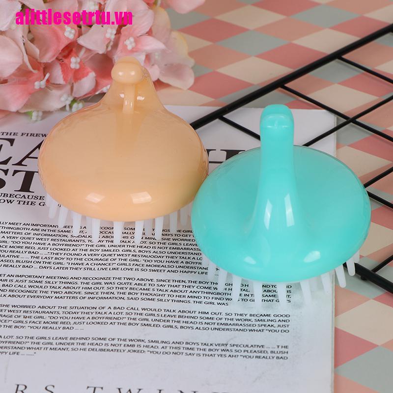 Lược Silicone Cầm Tay Mini Mát Xa Da Đầu Tiện Dụng
