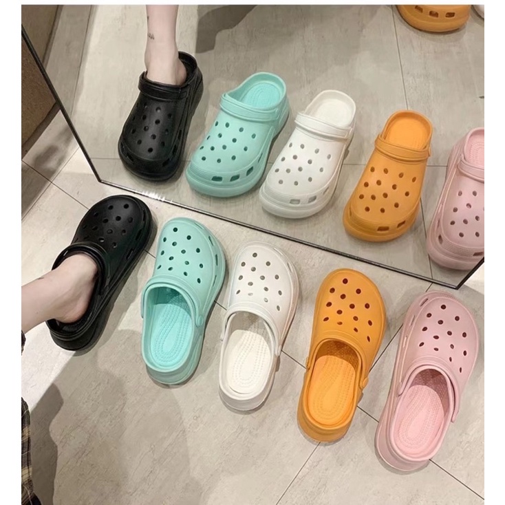 Dép cross cute sục cao su non nam nữ tặng kèm 6 sticker