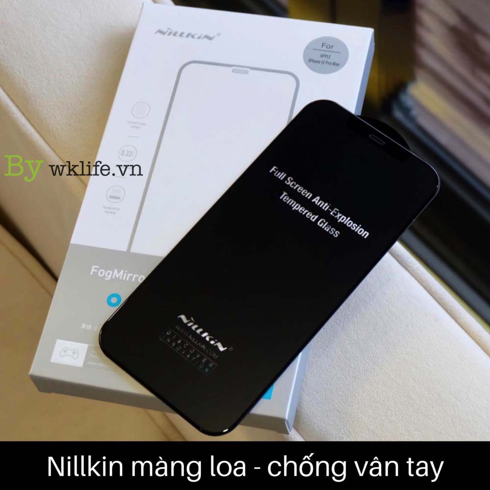 Cường Lực iPhone 12 Pro Max Nillkin FogMirror Chống Vân Tay