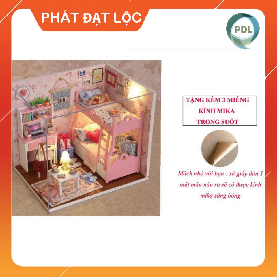 [Bản Mới Nhất] Mô Hình Lắp Ghép DIY Phòng Ngủ Bằng Gỗ Dễ Thương 👧 Phát Đat Lộc 👧 Tăng tính sáng tạo cho trẻ