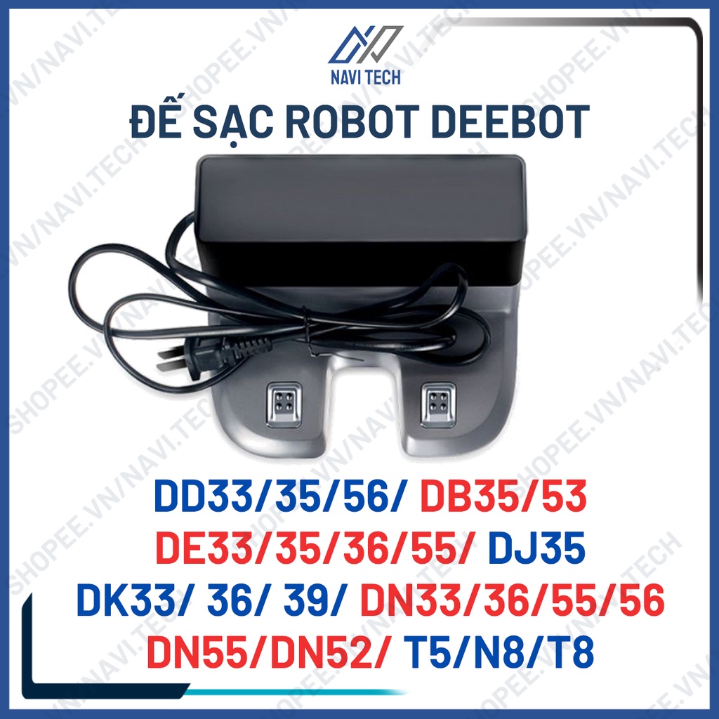 Đế sạc, dock sạc robot hút bụi Ecovacs Deebot De53/De55/DD35/DJ35/DN33/DN320/DN36/DN39/DN55/DN520