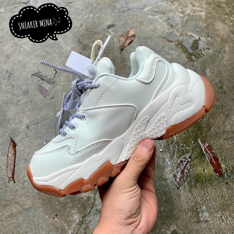 Giày mlb ny đế nâu hàng 11  .  Thể thao nam nữ sneaker full box