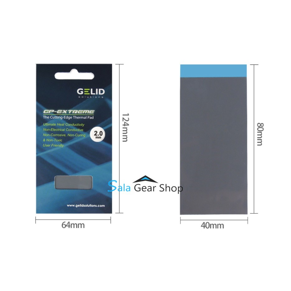 Miếng dán tản nhiệt Gelid GP-EXTREME Thermal Pad 80*40*2mm