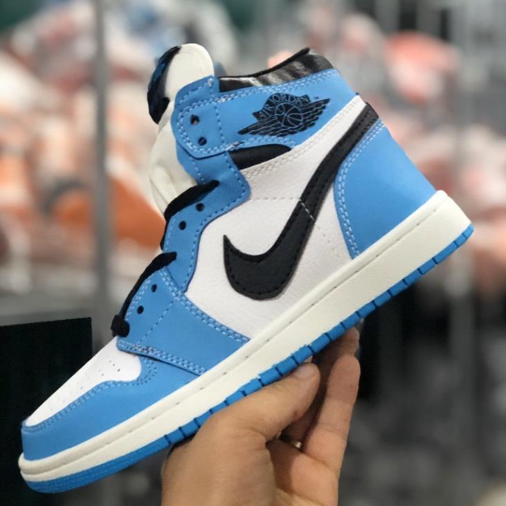 Giày Thể Thao Jordan 1 Cao Cổ Xanh Dương [Tặng Phụ Kiện] Giày sneaker JD High University Blue nam nữ Hot Hit 2021 | BigBuy360 - bigbuy360.vn