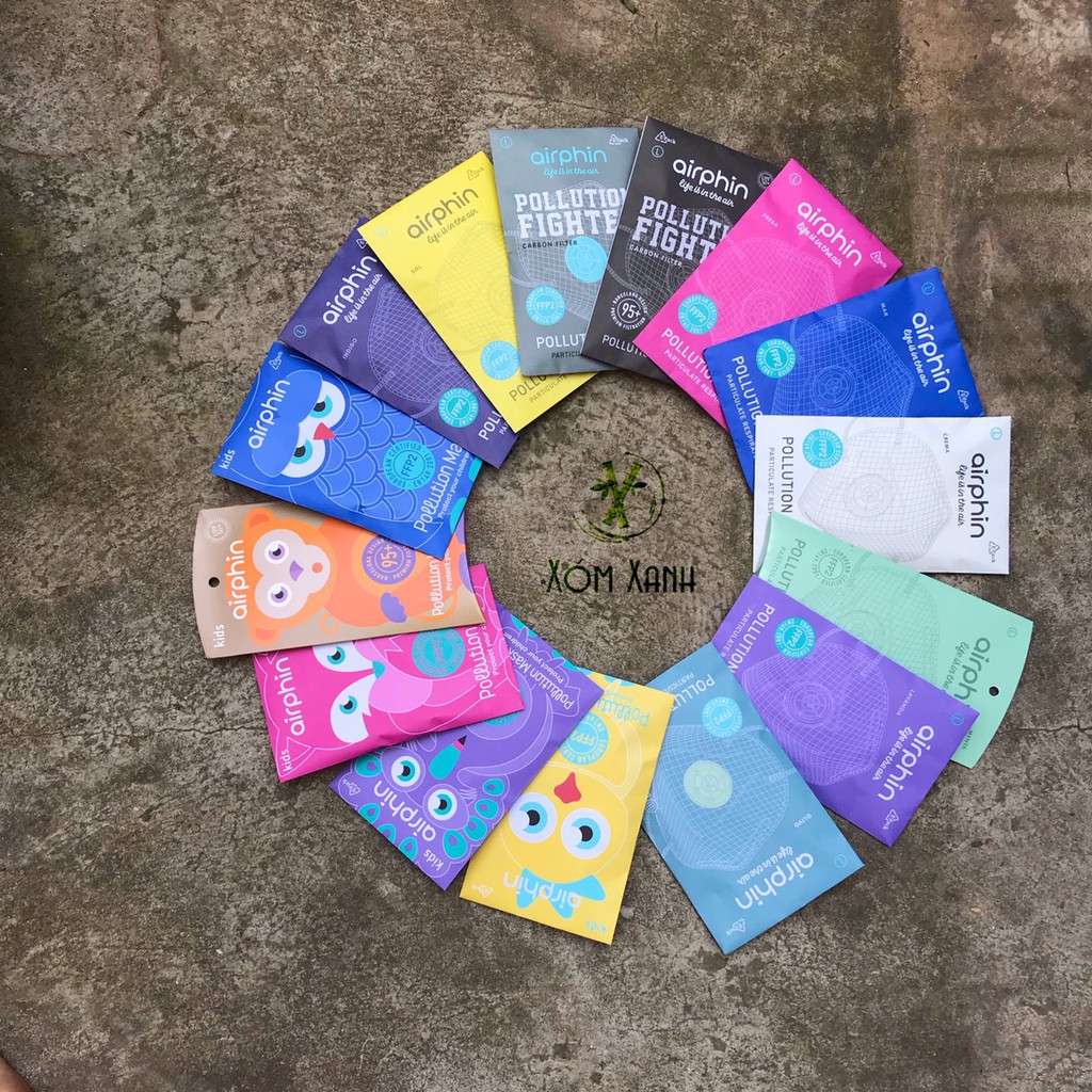 Khẩu trang Airphin - Đạt chứng nhận thiết bị bảo hộ cá nhân Châu Âu FFP2 - Airphin Pollution Mask PM 2.5 - Xóm Xanh