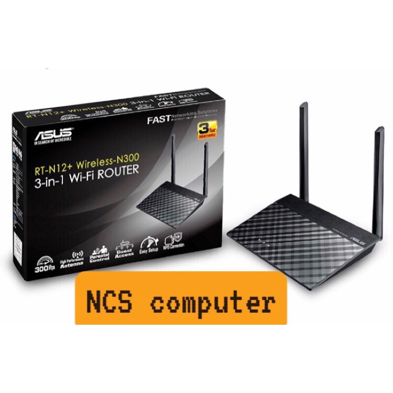 [Hàng có sẵn] Bộ phát wifi Asus RT-N12+ chuẩn N301 - Hàng chính hãng nguyên Seal