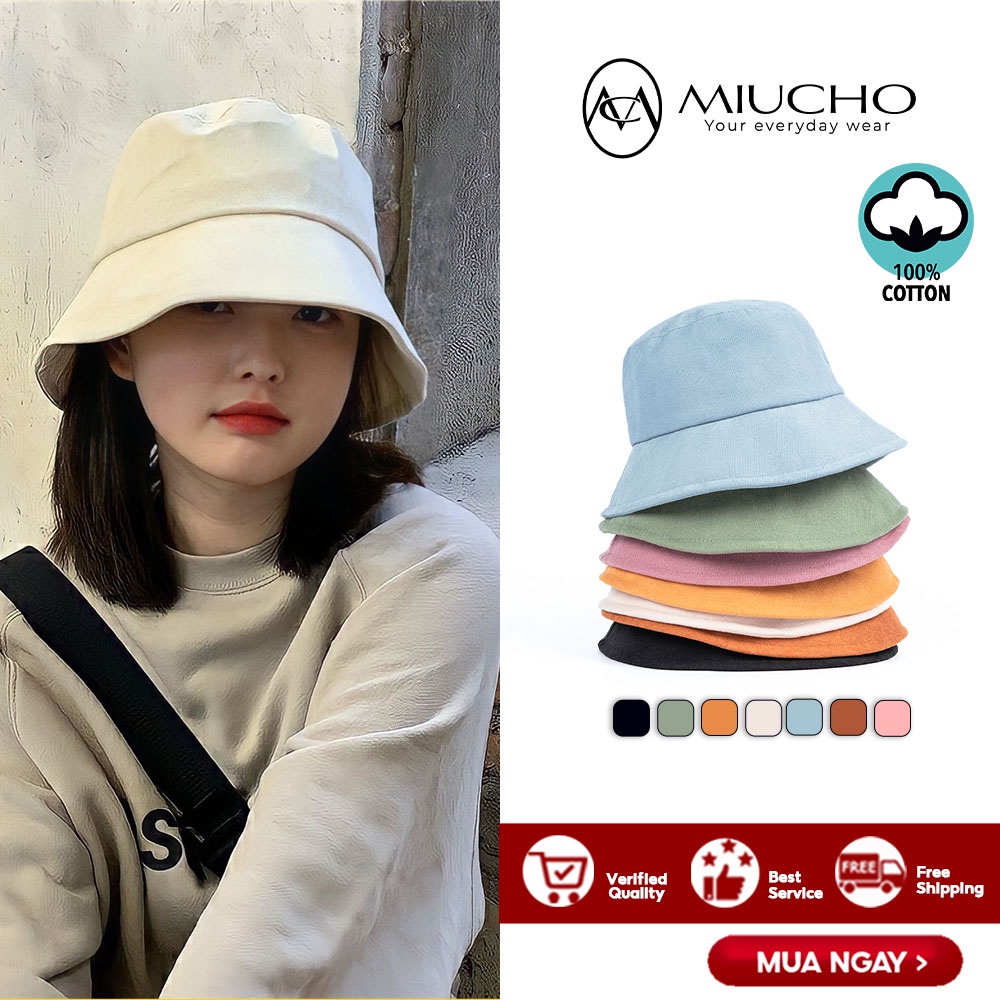 Mũ bucket nữ, mũ tai bèo, nón bucket nữ, nón tai bèo nữ dành cho nam nữ MBT01 Miucho in graphic