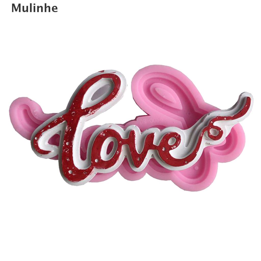Khuôn Silicone Tạo Hình Chữ LOVE &amp; Socola Trang Trí Bánh