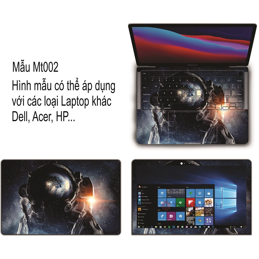 Miếng dán skin Laptop - Mẫu Vũ trụ - Có mẫu dán cho Dell,  HP, Asus, Lenovo, Acer, Macbook....