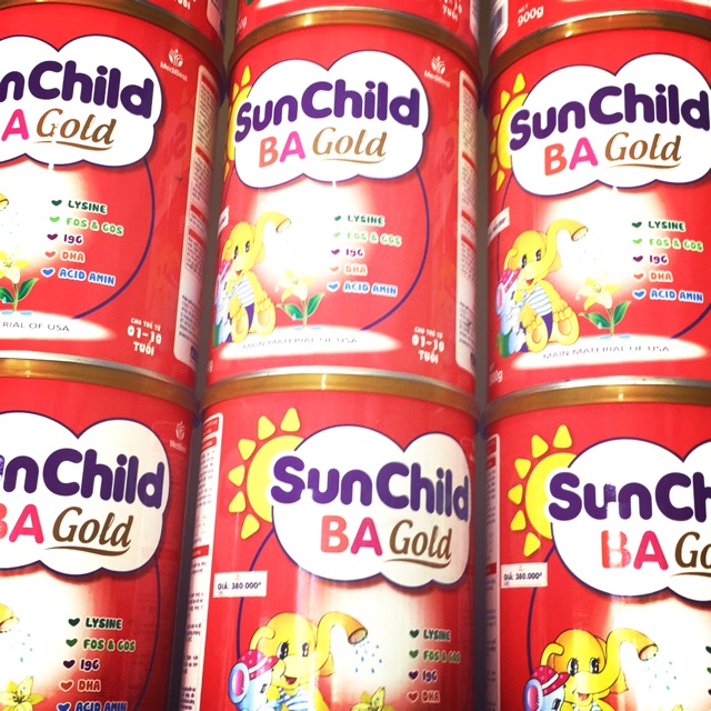 Sunchild Ba Gold sữa tăng cân cho bé mua 2 hộp tặng kèm quà trị giá 40k