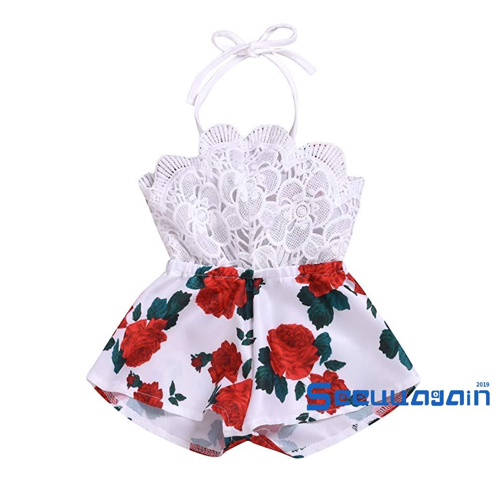 Áo Liền Quần Không Tay Dễ Thương Cho Bé Gái