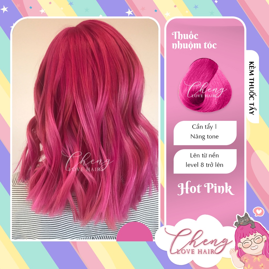 Thuốc Nhuộm Tóc HỒNG NEON Hot Pink Kèm Tẩy | Chenglovehair, Chenglovehairs