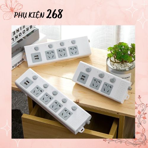 Ổ Cắm Điện Thông Minh Đa Năng Cổng Sạc USB Cao Cấp, An Toàn Chịu Tải Tốt