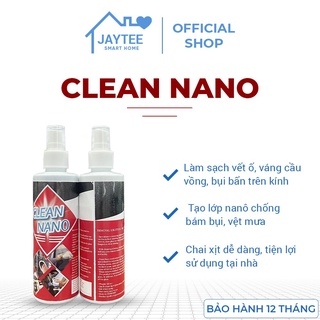 Bình xịt tẩy ố kính Clean Nano tẩy sạch cặn canxi, ố kính, chống bám hơi nước 350ml