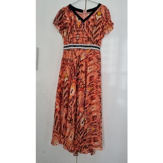Đầm cam Elise size M