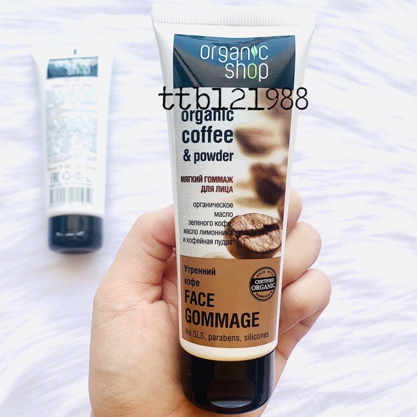 Tẩy Tế Bào Chết Mặt Organic Coffee &amp; Powder Nga