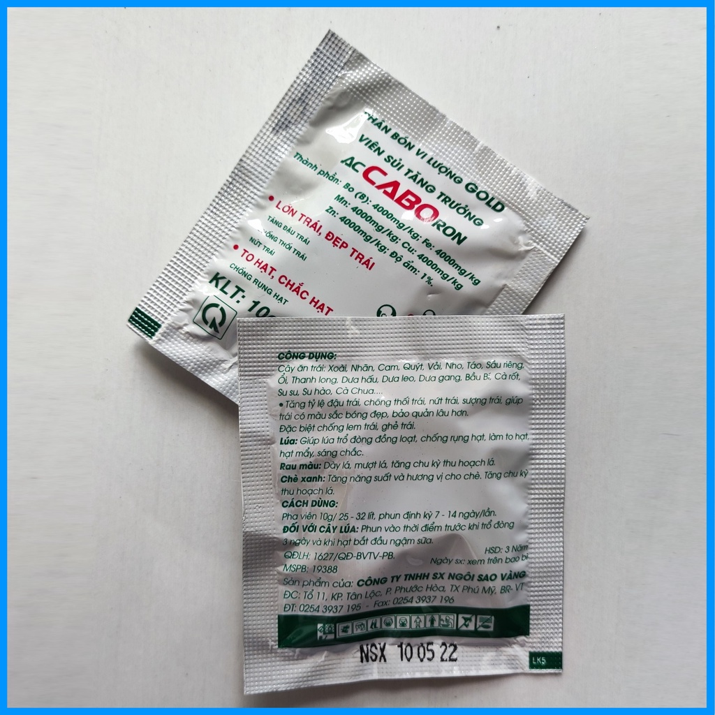 CANXI-BO Chống Nứt Trái, Đậu Trái Tối Đa, Phân Bón Siêu Canxi Bo kết hợp Ga3