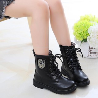 ❈▫Giày bốt Martin da cổ cao thời trang mùa thu cho bé trai