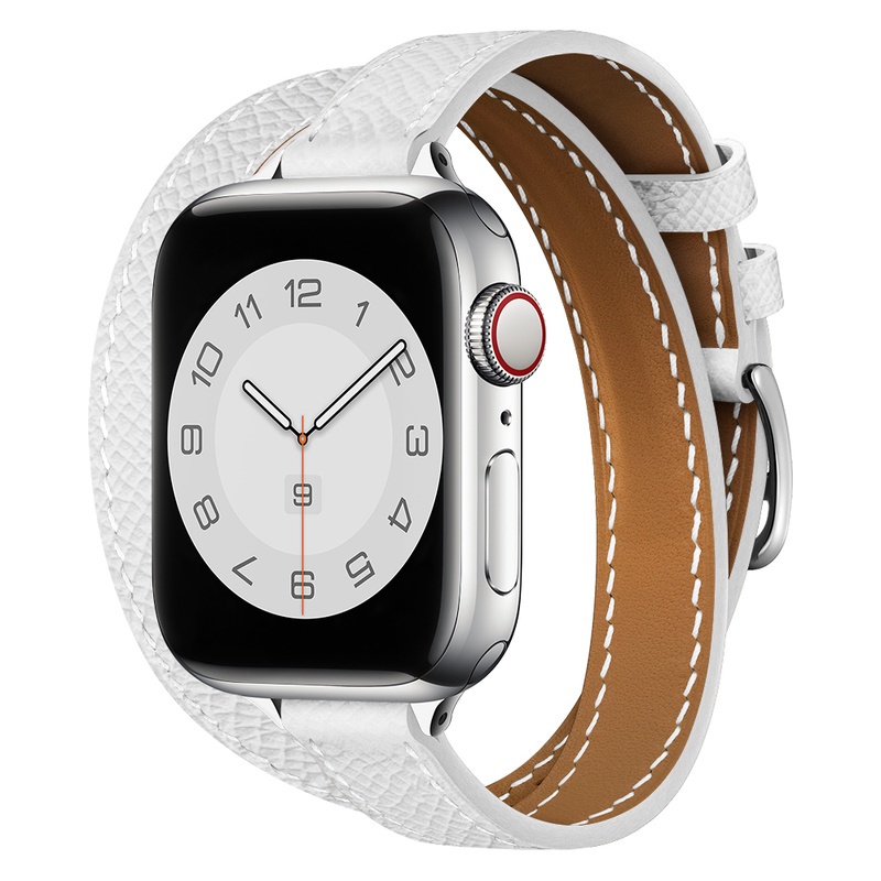 Dây Đeo Đồng Hồ Bằng Da 45mm 41mm 42mm 44mm Series 7 6 Se 5 4 3 2 1 Cho Iwatch 38mm 40mm