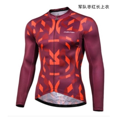 Áo Nam đạp xe dài tay Monton Claret 12169