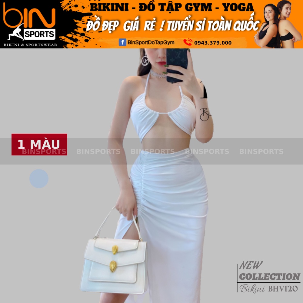 Bikini 2 Mảnh Kèm Chân Váy Sexy Freesize Bin Sports BHV120