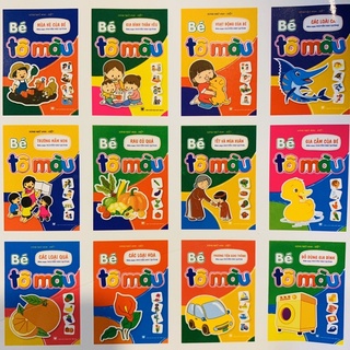 Combo 5 cuốn tô màu nhiều hình dễ thương cho bé