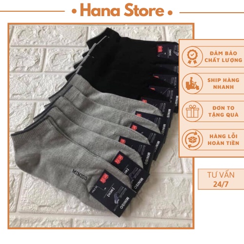 Tất nam MINISO cổ ngắn HANA tất chống khuẩn, khử mùi hàng xuấ nhật - sp 5