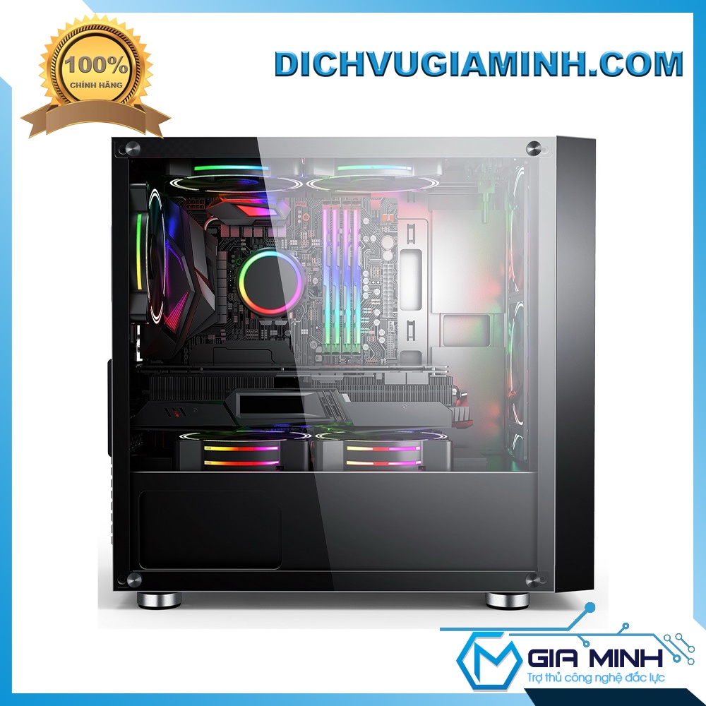 Vỏ case thùng máy tính XIGMATEK GEMINI LED Rainbow RGB Black - Queen Pink - Arctic White - Mid Tower Micro ATX