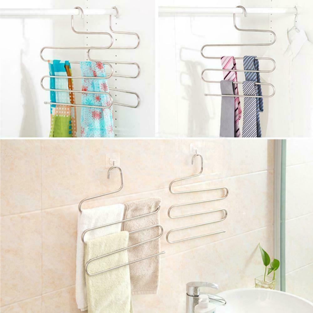 Móc Inox Treo Quần Áo Nhiều Tầng Tiết Kiệm Không Gian