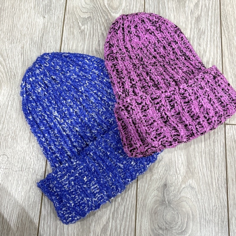 Mũ beanie len nhũ dệt kim