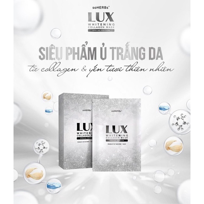Ủ Trắng Dịch Yến Tươi Collagen Truyền Trắng LUX - Whitening Collagen Mask