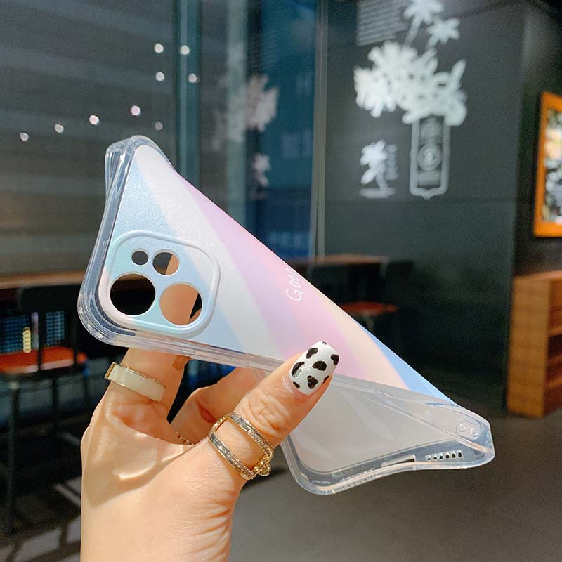 Ốp điện thoại mềm bảo vệ ống kính màu hoàng hôn cầu vồng cho iPhone11 12 Pro Max 7 8 Plus X XS XR XSMAX | BigBuy360 - bigbuy360.vn