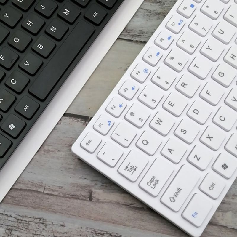 Bộ Bàn Phím Và Chuột Máy Tính Siêu Mỏng Không Dây 2 4G 1000DPI