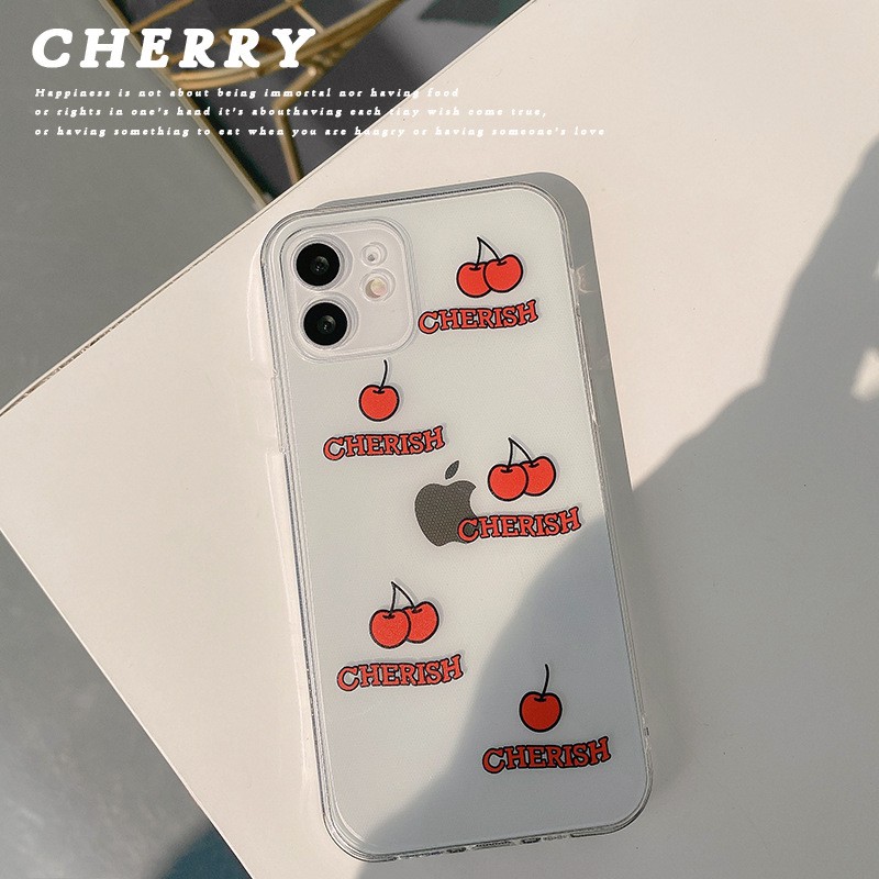 🍒🍒🍒  ốp iphone cherry cá tính chất trong suốt cao cấp chống ố tốt ốp lưng iphone 12 11 x xr xsmax 7 8 6 plus